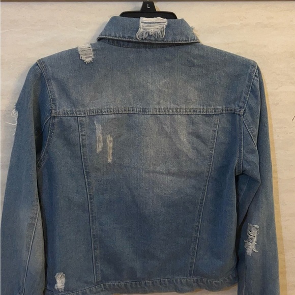 Ci Sono Distressed Jean Denim Jacket. - Picture 6 of 16